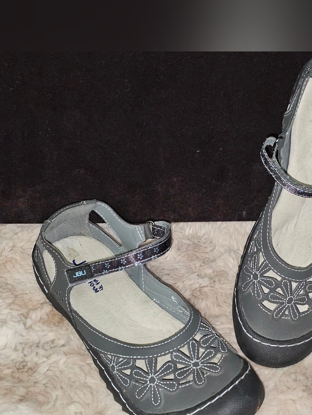 JBU by Jambu Women's Wildflower Magnolia Mary Jane Flat Shoes Size 8.5 M